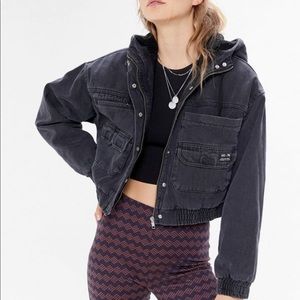 BDG crop sherpa utility jacket